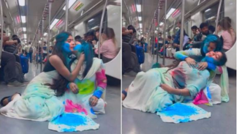 Delhi Metro Viral Video- ਦਿੱਲੀ ਮੈਟਰੋ 'ਚ ਕੁੜੀਆਂ ਨੇ ਖੇਡੀ ਅਸ਼ਲੀਲ